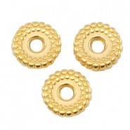 DQ metal bead 8mm disc Deco Gold